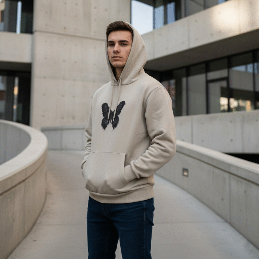 FELPA UNISEX BFLY OVERSIZE con cappuccio