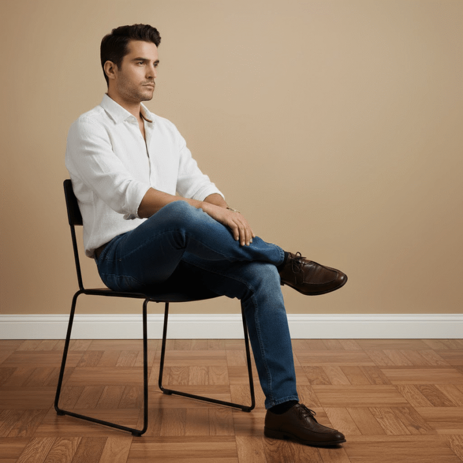 Camicia uomo lino 100% - White