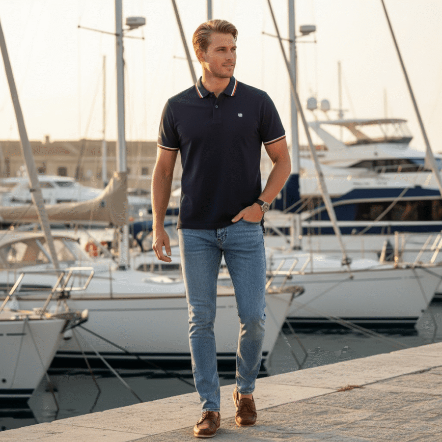 Polo Piquet Uomo College